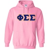 Greekgear Phi Sigma Sigma Lettered Hooded Sweatshirt(Light Pink)