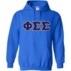 Greekgear Phi Sigma Sigma Lettered Hooded Sweatshirt(Royal Blue)