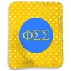 Greekgear Phi Sigma Sigma Polka Dots Sherpa Lap Blanket
