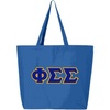 Phi Sigma Sigma Jumbo Canvas Tote