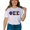 Phi Sigma Sigma Lettered Tee(White)