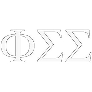 Phi Sigma Sigma Greek Letter Window Sticker Decal
