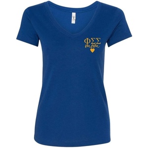 Phi Sigma Sigma Mom Ideal V-Neck(Royal Blue)