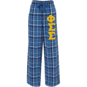 Phi Sigma Sigma Pajamas Flannel Plaid Pant(Royal Sparkle)