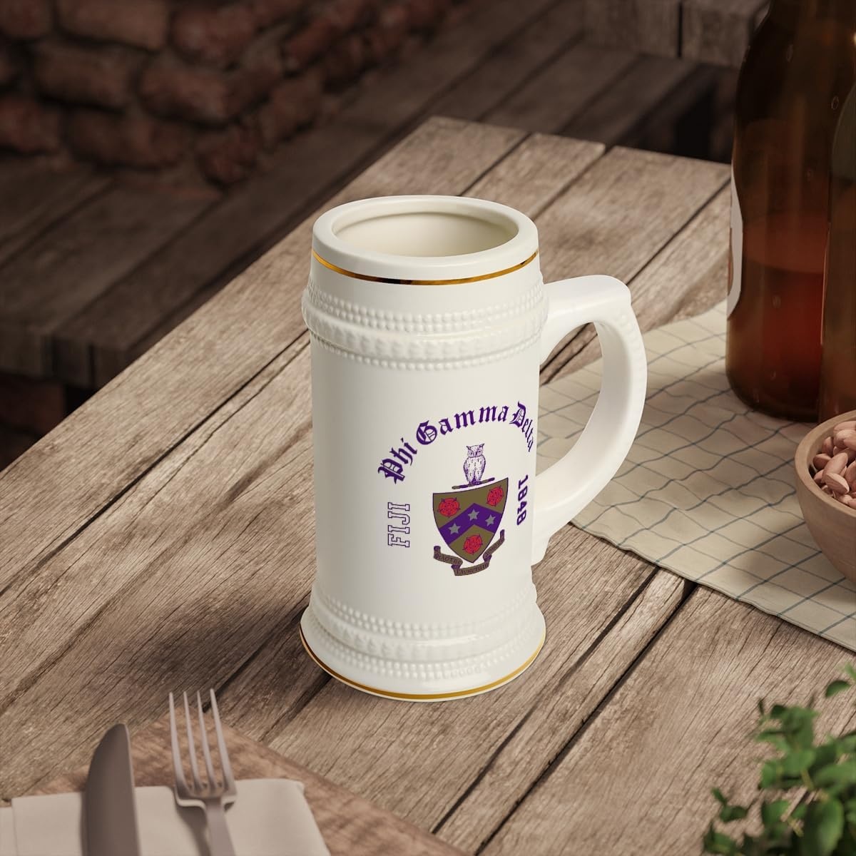 imageGreekgear Fiji Collectors Crest amp Year Ceramic Stein Tankard