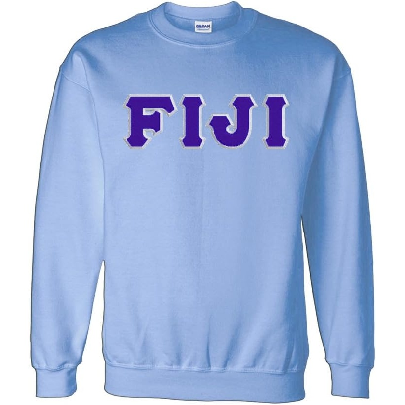 imageGreekgear Fiji Lettered CrewneckLight Blue
