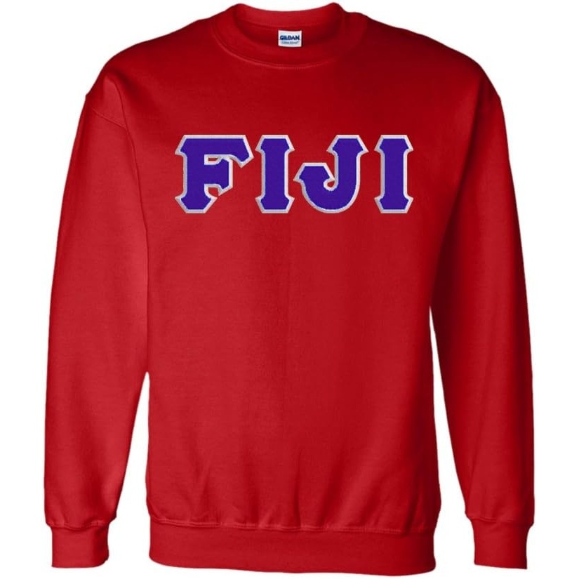 imageGreekgear Fiji Lettered CrewneckRed