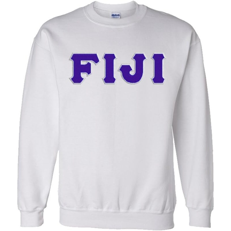 imageGreekgear Fiji Lettered CrewneckWhite