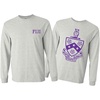 Fiji World Famous Crest Long Sleeve T-Shirt(Light Grey)