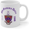 Greekgear Fiji Crest & Year Ceramic Coffee Cup, 11oz