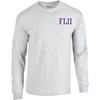 Fiji World Famous Crest Long Sleeve T-Shirt(Light Grey)
