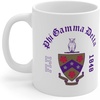 Greekgear Fiji Crest & Year Ceramic Coffee Cup, 11oz