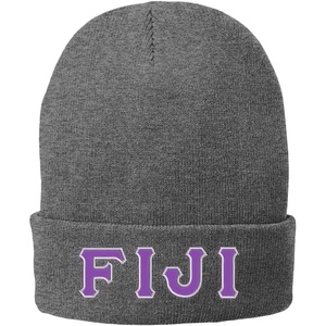 Fiji Big Greek Lettered Knit Cap(Athletic Oxford)