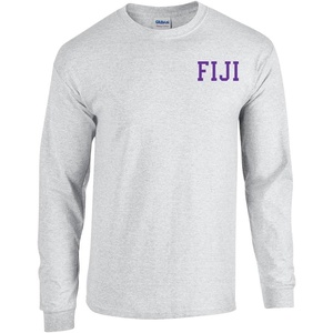 Fiji World Famous Crest Long Sleeve T-Shirt(Light Grey)