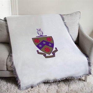 Greekgear Fiji Full Color Crest Afghan Blanket Throw
