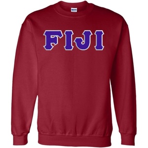Greekgear Fiji Lettered Crewneck(Maroon)