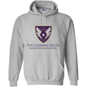 Greekgear Fiji Logo Hooded Sweatshirt(Sports Grey)