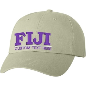 Personalized Fiji Greek Line Hat(Tan)