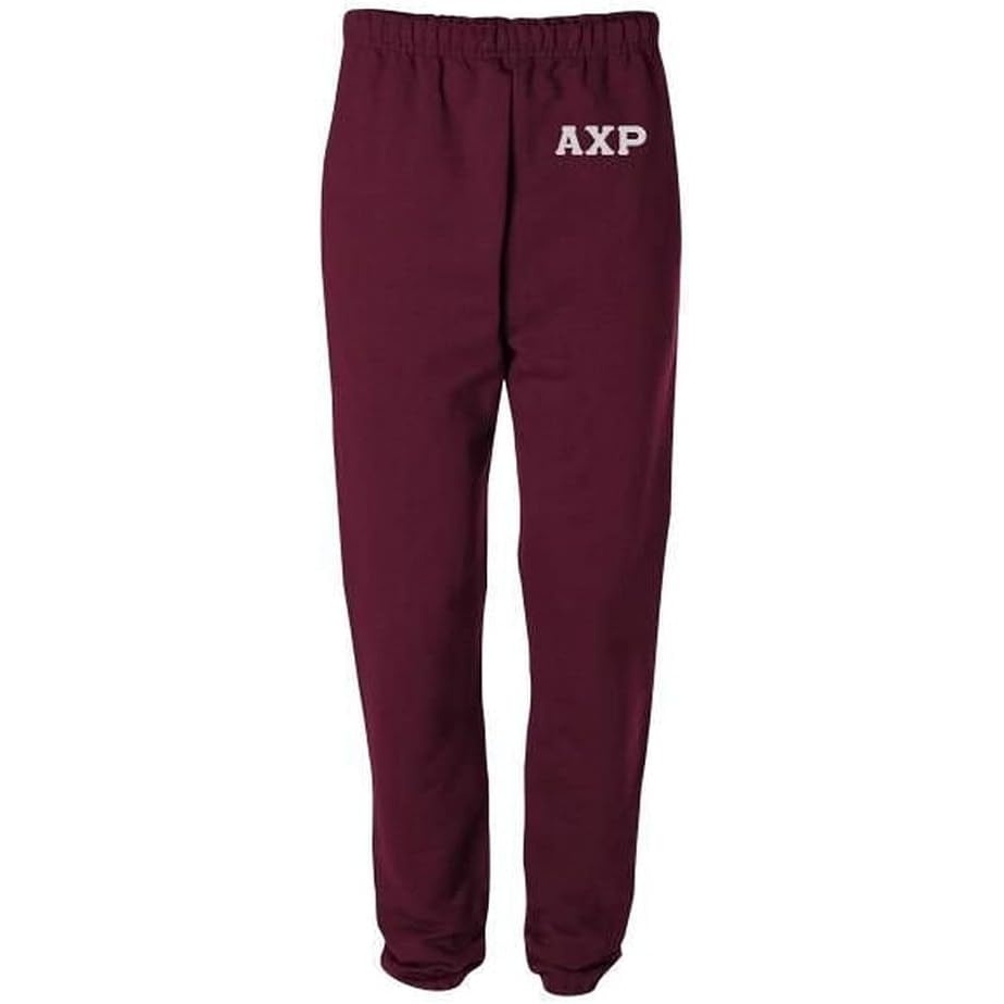 imageAlpha Chi Rho Greek Lettered Thigh SweatpantsMaroon