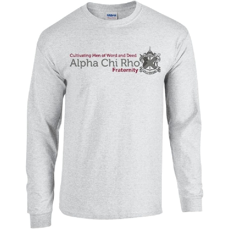 imageAlpha Chi Rho Logo Long Sleeve TeeLight Grey