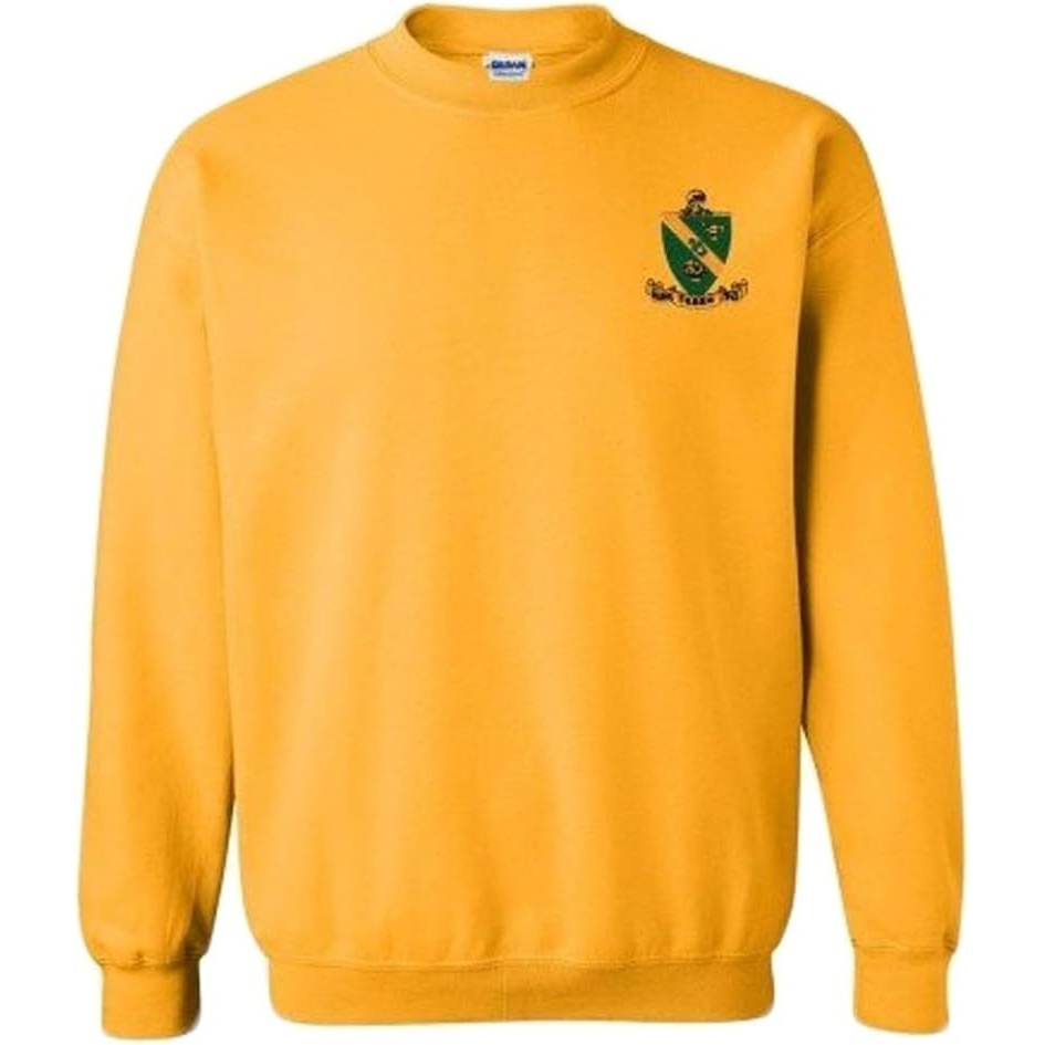 imageGreekgear Alpha Gamma Rho Left Crest Crewneck SweatshirtGold