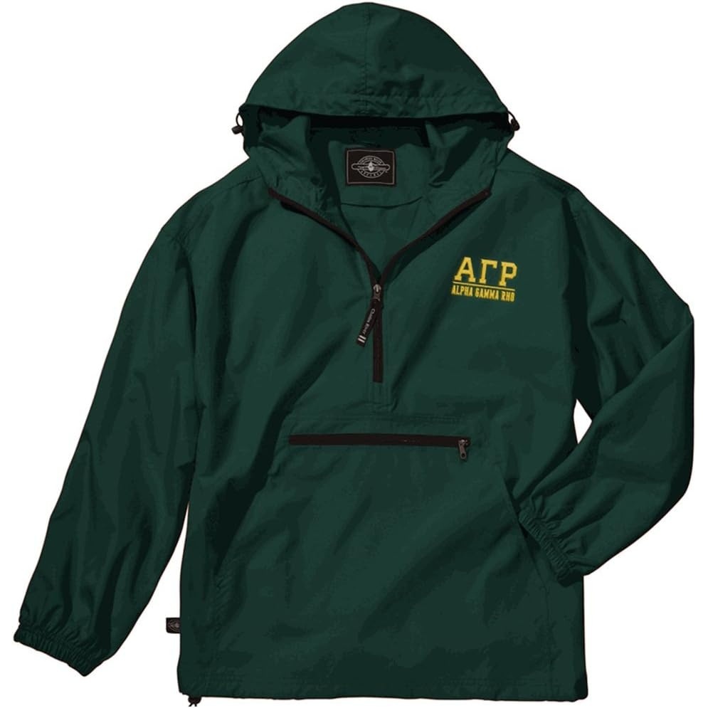 imageGreekgear Alpha Gamma Rho PackNGo PulloverForest Green