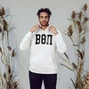 Beta Theta Pi Arched Greek Letter Hooded Sweatshirt(White)