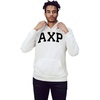 Alpha Chi Rho Arched Greek Letter Hooded Sweatshirt(White)