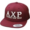 Alpha Chi Rho Flatbill Snapback Hats Original(Maroon)