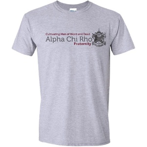 Alpha Chi Rho Logo Short Sleeve Tee(Sports Grey)