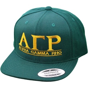 Alpha Gamma Rho Flatbill Snapback Hats Original(Green)