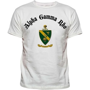 Alpha Gamma Rho Vintage Crest T-Shirt(White)