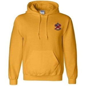 Greekgear Alpha Chi Rho Crest – Shield Emblem Hooded Sweatshirt(Athletic Gold)