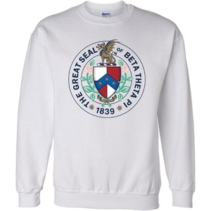 Greekgear Beta Theta Pi Logo Crewneck Sweatshirt(Light Grey)
