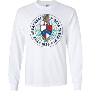 Greekgear Beta Theta Pi Logo Long Sleeve Tee(White)