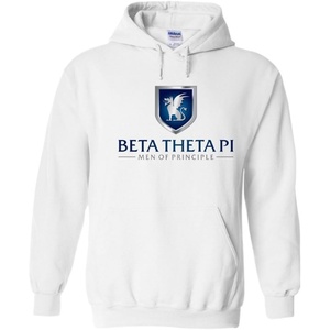 Greekgear Beta Theta Pi Men of Principle Hooded Sweatshirt(Light Grey)