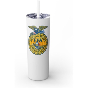 Greekgear FFA – National FFA Organization Skinny Tumbler with Straw, 20oz