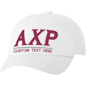 Personalized Alpha Chi Rho Greek Line Hat(White)
