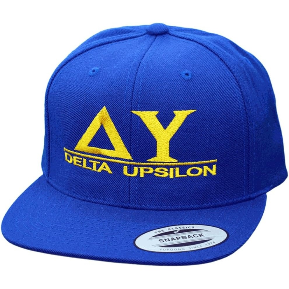 imageDelta Upsilon Du Flatbill Snapback Hats OriginalNavy Blue