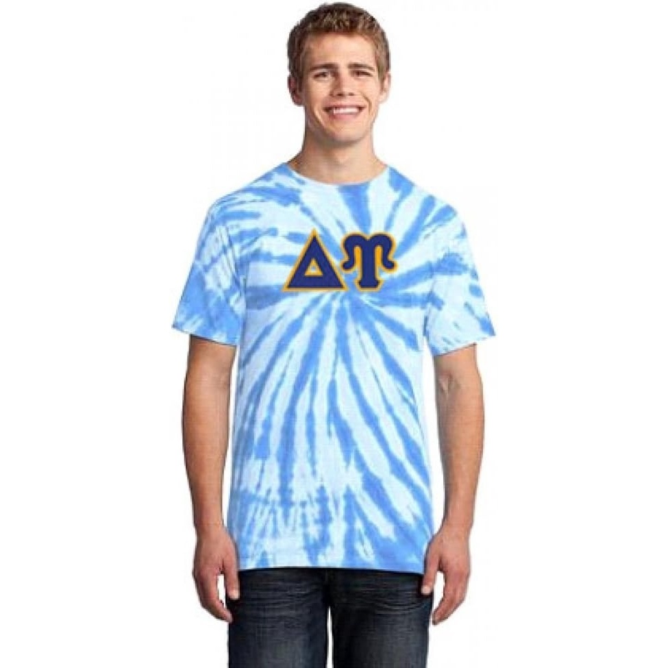 imageDelta Upsilon Essential TieDye Lettered TeeRoyal Blue
