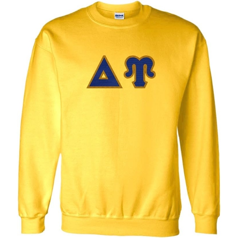 imageGreekgear Delta Upsilon Lettered CrewneckAthletic Gold