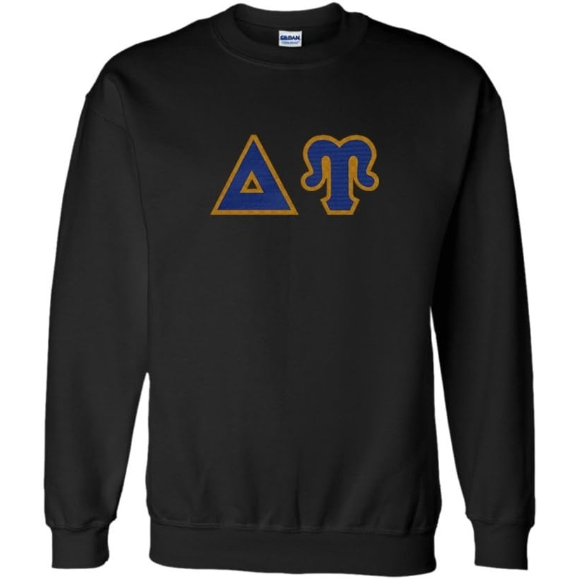 imageGreekgear Delta Upsilon Lettered CrewneckBlack