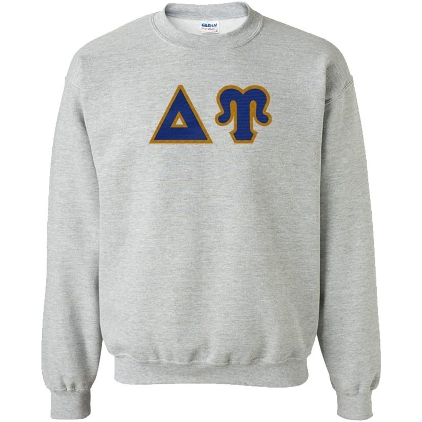 imageGreekgear Delta Upsilon Lettered CrewneckSports Grey