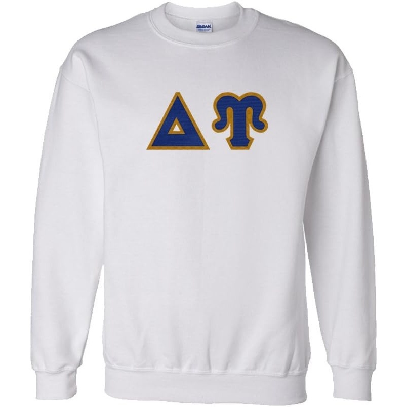 imageGreekgear Delta Upsilon Lettered CrewneckWhite