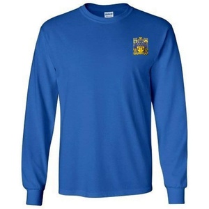 Delta Upsilon DU Fraternity Crest Longsleeve Tee(Royal Blue)