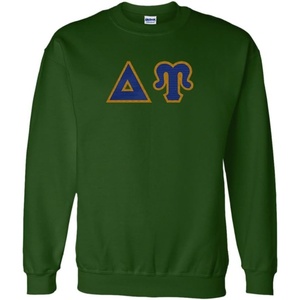 Greekgear Delta Upsilon Lettered Crewneck(Forest Green)
