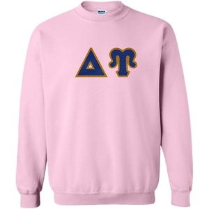 Greekgear Delta Upsilon Lettered Crewneck(Light Pink)