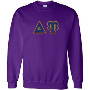 Greekgear Delta Upsilon Lettered Crewneck(Purple)