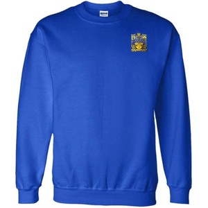 Greekgear Delta Upsilon World Famous Crest – Shield PATCH Crewneck Sweatshirt(Royal Blue)