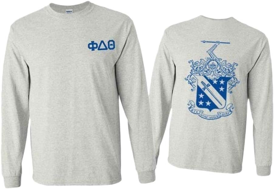 image:imagePhi Delta Theta World Famous Crest Long Sleeve TShirtLight Grey